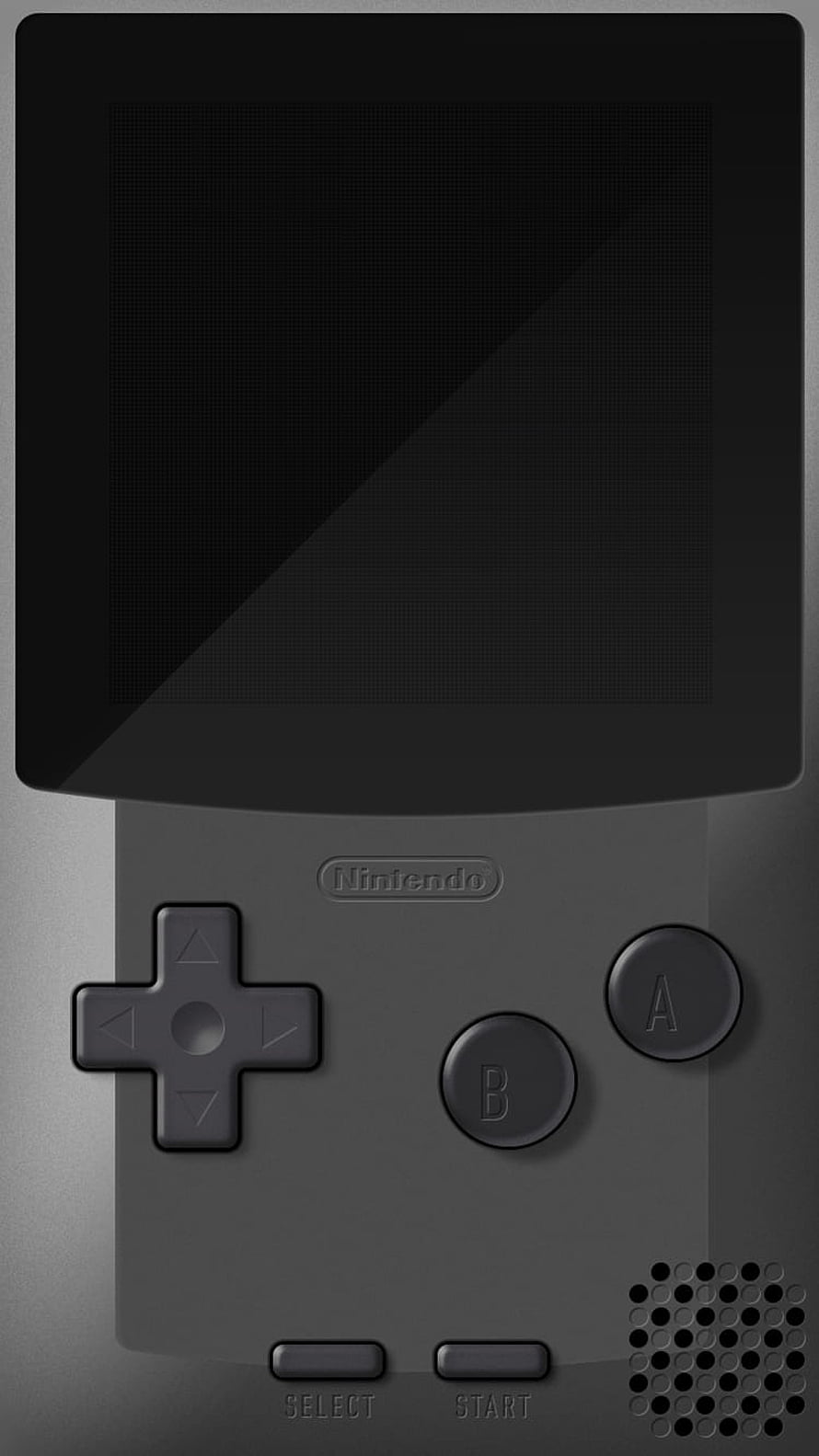 Sleek Dark Grey Nintendo Game Boy Color Style Handheld Console Wallpaper HD phone wallpaper