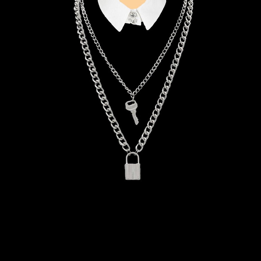 Silver Key and Padlock Pendant Necklaces for Couples HD phone wallpaper