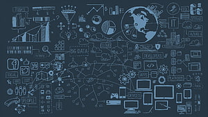 Digital Business Technology Concept With Cloud Computing And Big Data Analytics HD wallpaper