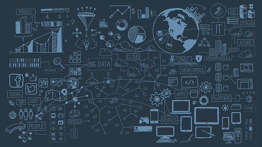 Digital Business Technology Concept With Cloud Computing And Big Data Analytics HD wallpaper