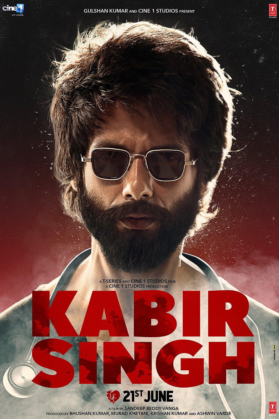 Kabir Singh Movie Poster Featuring Bearded Man in Sunglasses and White Coat, Kabir Singh HD phone wallpaper