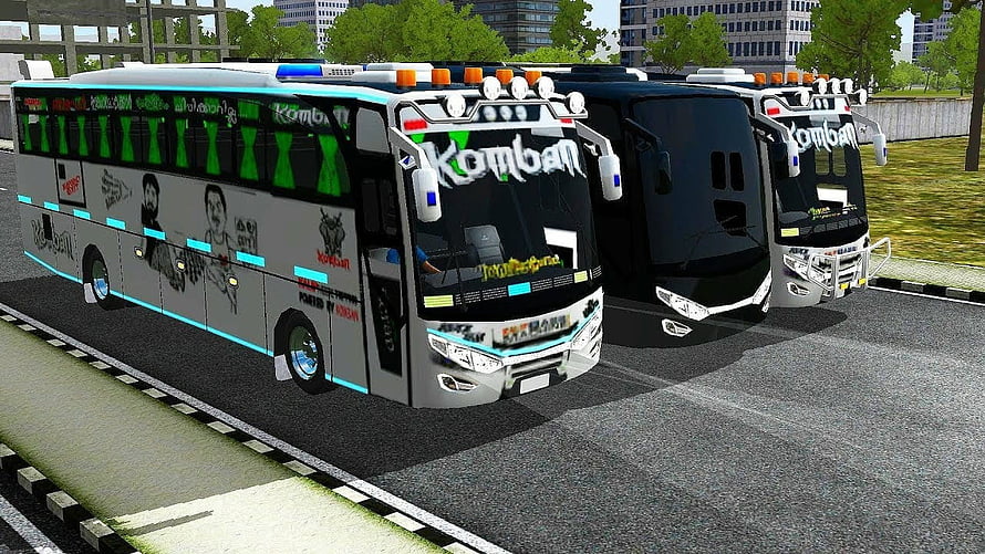 Komban Bus Livery in Bus Simulator Indonesia with Custom Skins and Urban Setting HD wallpaper