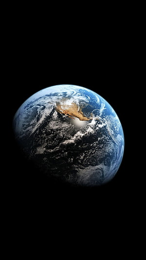 Planet Earth View From Space With North America And Clouds HD phone wallpaper