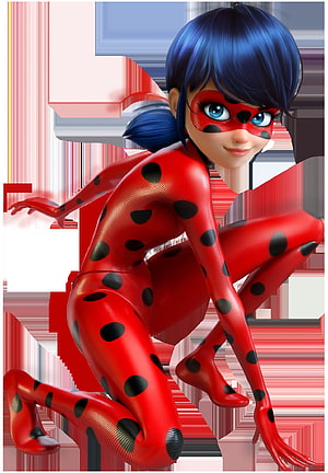 Miraculous Ladybug 3D Character Artwork in Red Spotted Suit HD phone wallpaper
