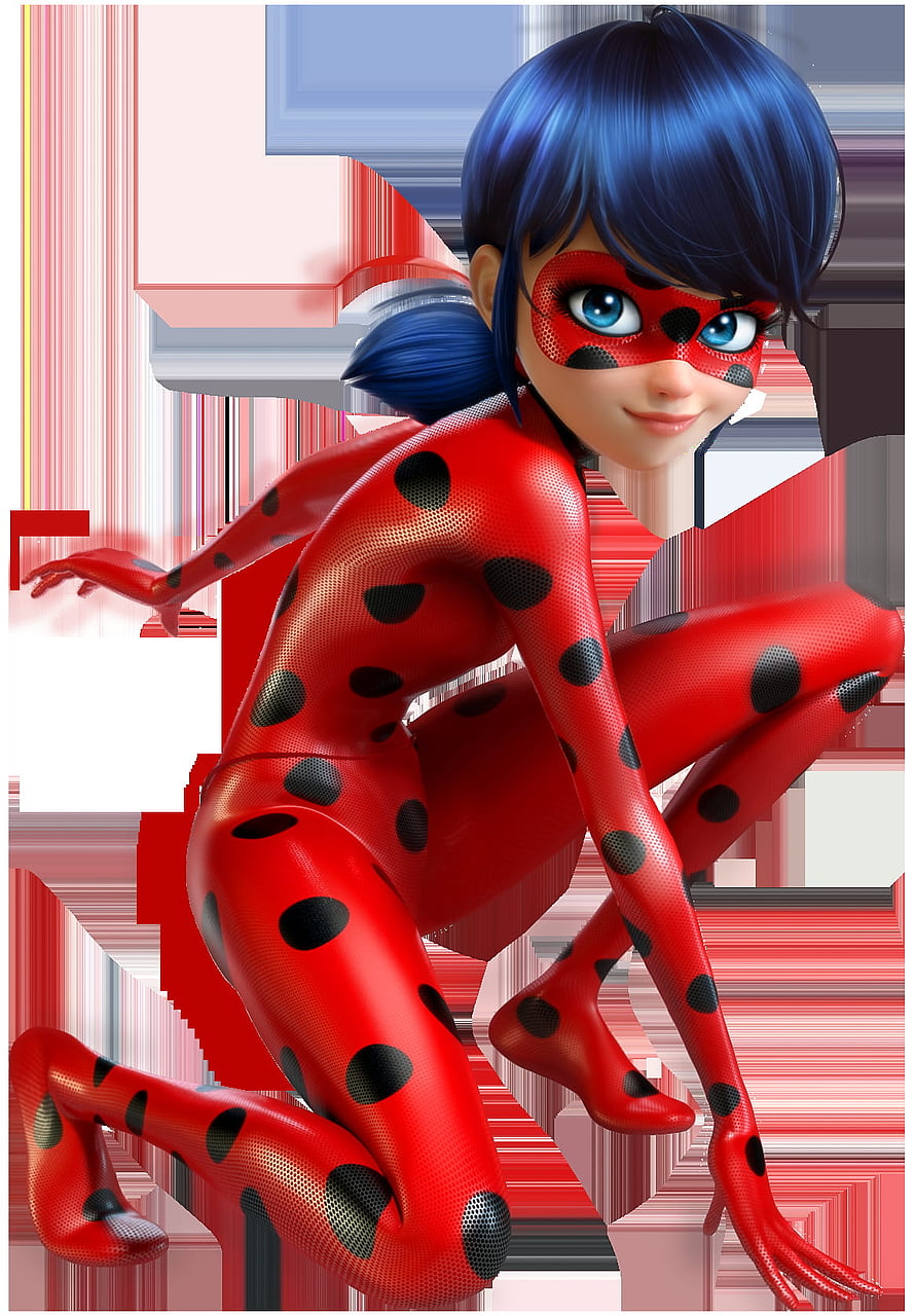 Miraculous Ladybug 3D Character Artwork in Red Spotted Suit HD phone wallpaper