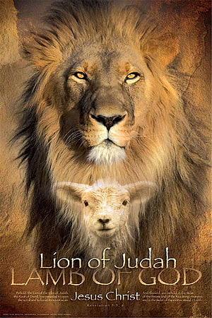 Lion of Judah and Lamb of God religious artwork featuring Jesus Christ HD phone wallpaper