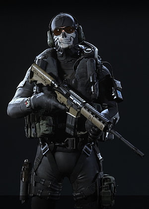 Ghost from Call of Duty Modern Warfare 3 tactical soldier character concept art HD phone wallpaper