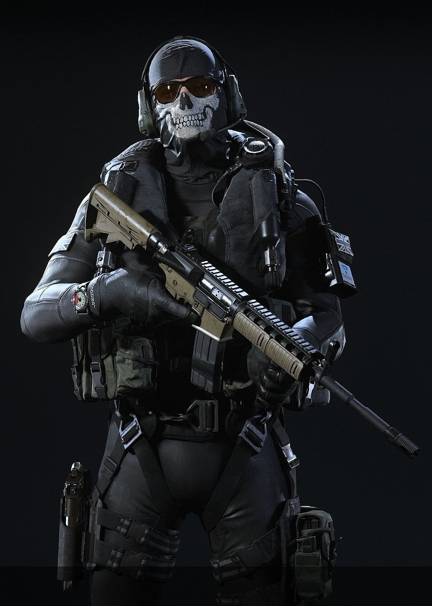 Ghost from Call of Duty Modern Warfare 3 tactical soldier character concept art HD phone wallpaper