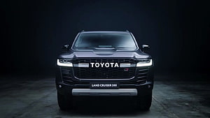 Toyota Land Cruiser 300 Front Facade in Dark Studio Setting HD wallpaper