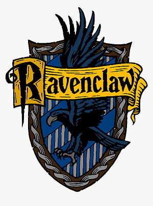 Ravenclaw House Crest with Raven and Blue Shield from Harry Potter HD phone wallpaper