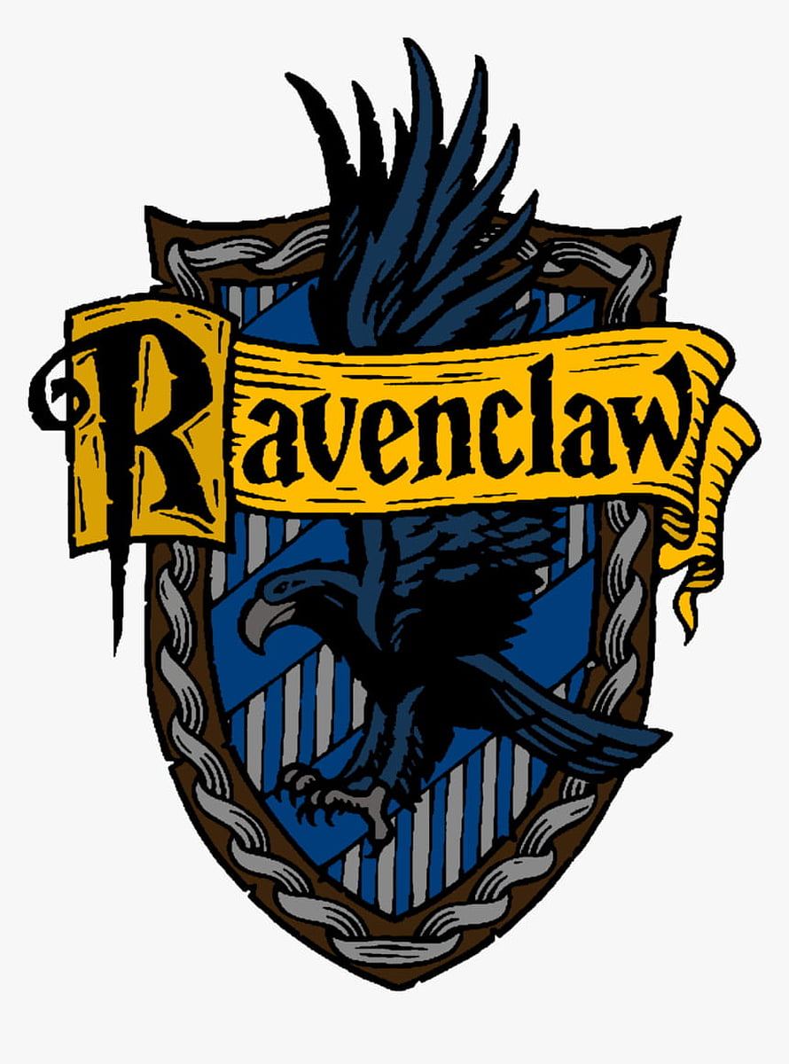 Ravenclaw House Crest with Raven and Blue Shield from Harry Potter HD phone wallpaper