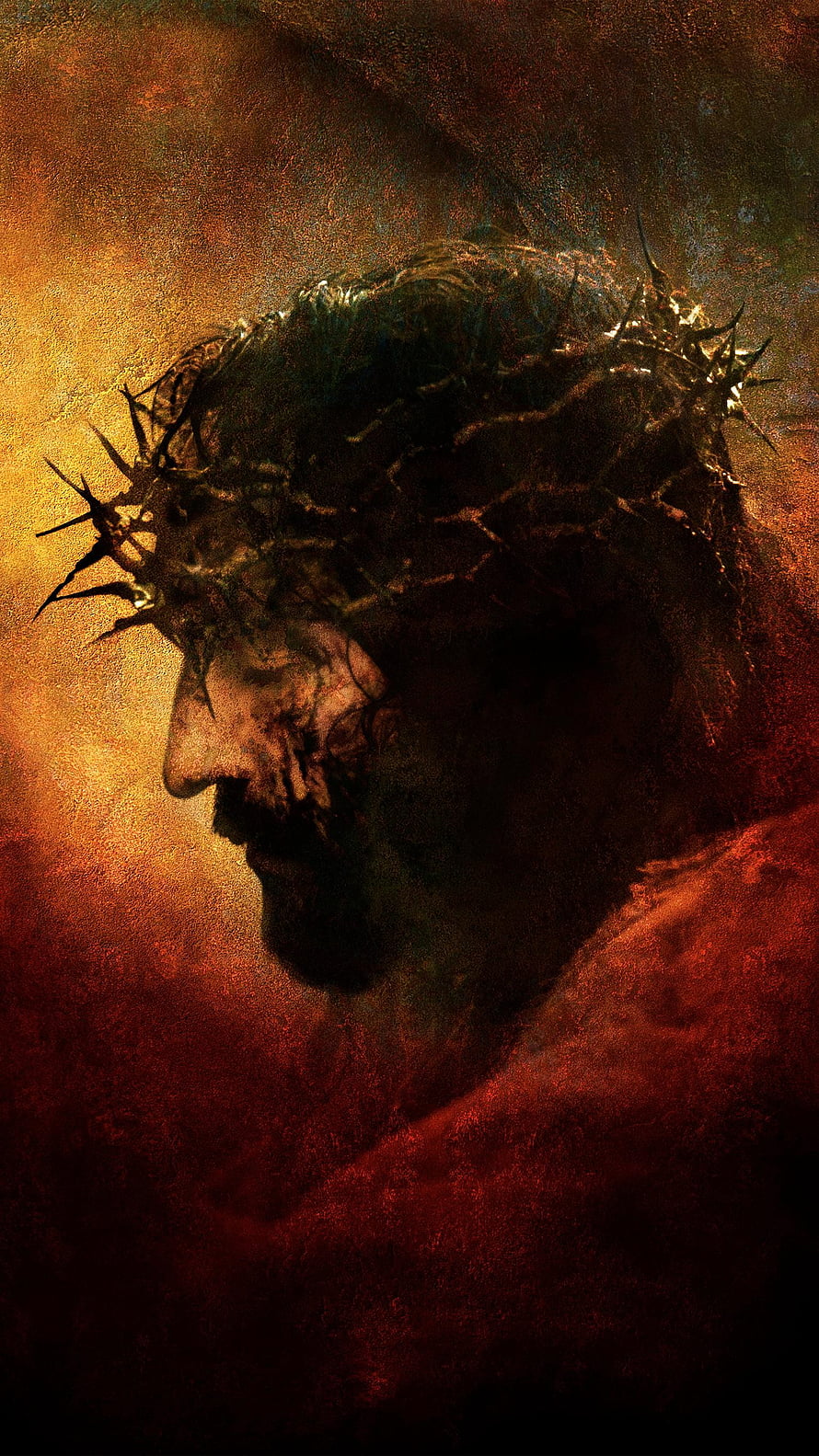 Dramatic Portrait of Jesus Christ Wearing Crown of Thorns in Dark Artistic Style HD phone wallpaper