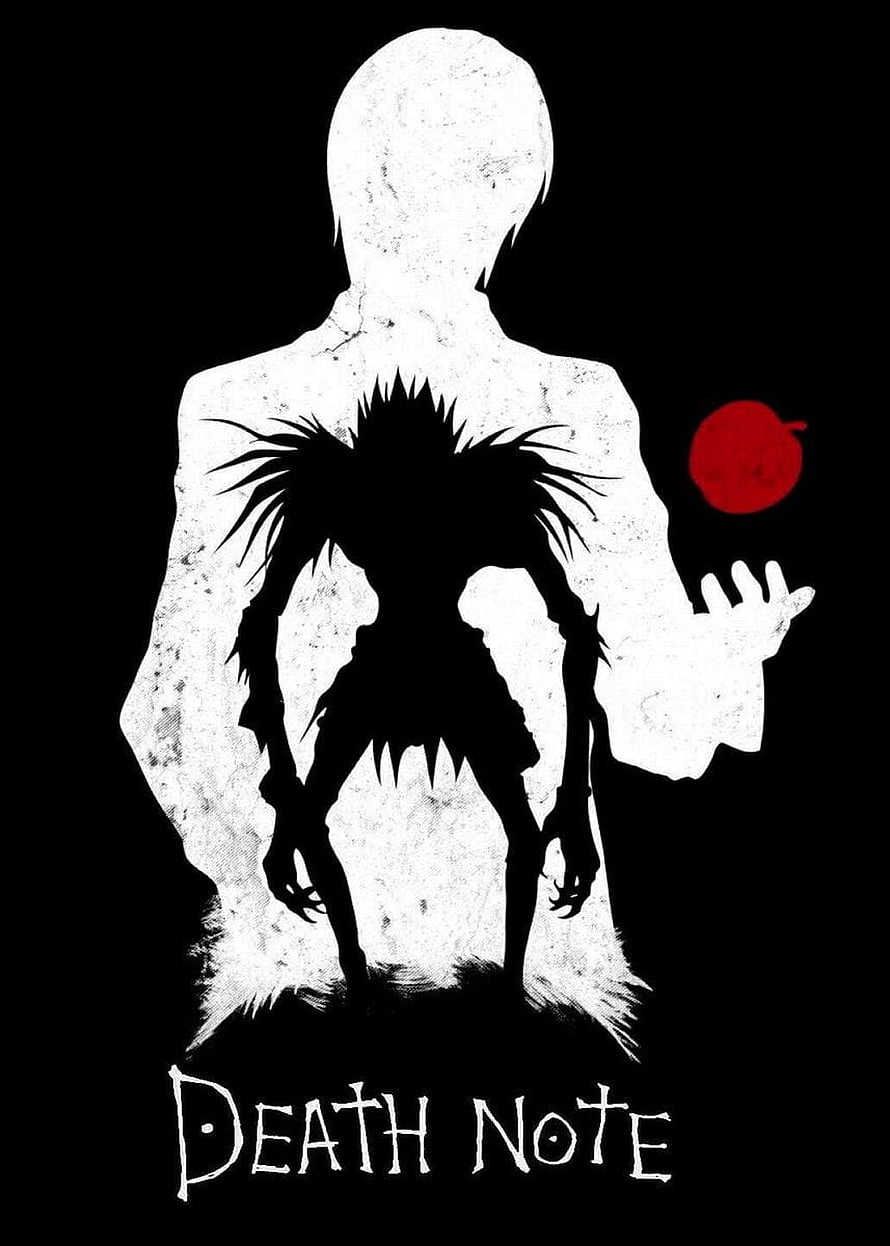 Death Note Anime Light Yagami and Ryuk Silhouette Wallpaper HD phone wallpaper