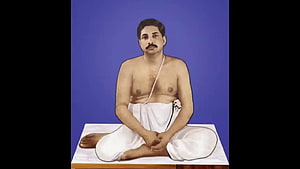 Lord Sri Sri Thakur Anukulchandra Portrait in White Dhoti HD wallpaper
