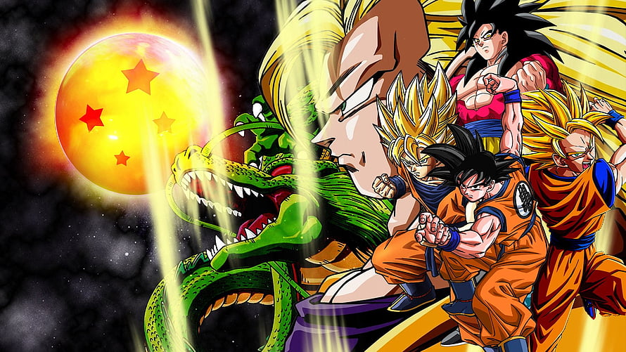 Dragon Ball Z Super Saiyan Goku Vegeta Gohan Piccolo Shenron Dragon Ball Anime Wallpaper HD wallpaper