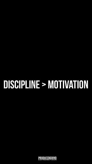 Discipline Over Motivation Minimalist Black Quote Wallpaper HD phone wallpaper