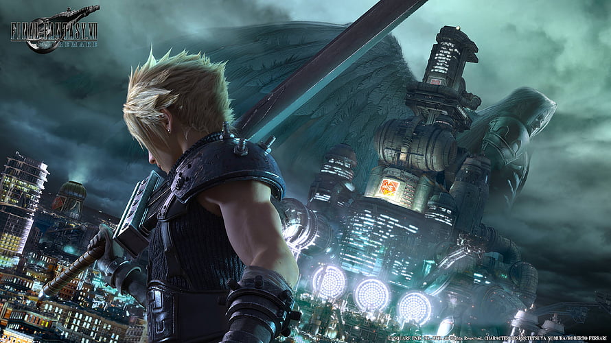Cloud Strife and Sephiroth Face Off in Final Fantasy VII Remake HD wallpaper