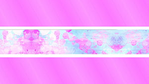 Abstract Pink and Blue Watercolor Banner with Heart Shapes and Splatter Art HD wallpaper