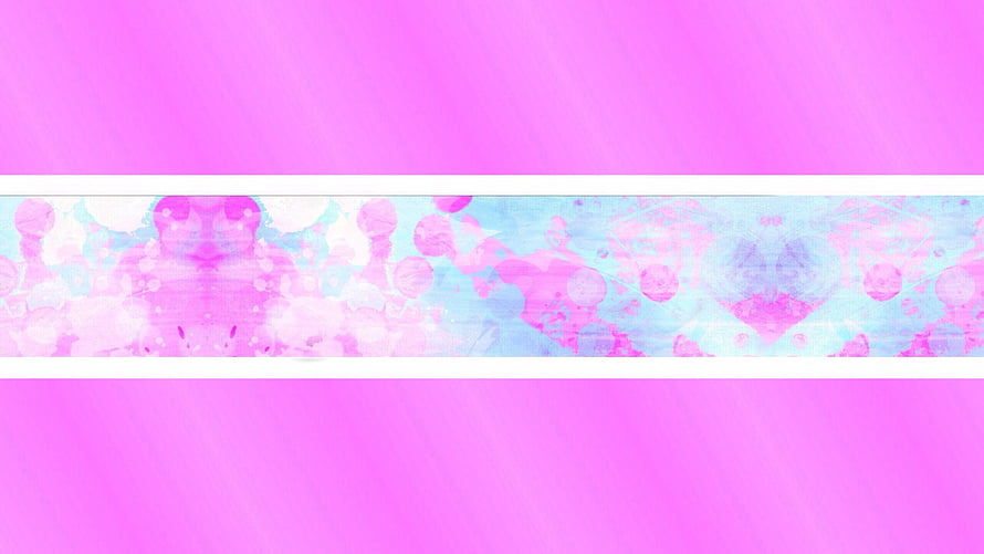 Abstract Pink and Blue Watercolor Banner with Heart Shapes and Splatter Art HD wallpaper