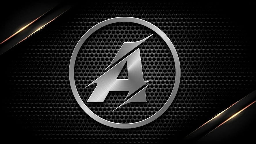 Avengers Logo on Black Metal Mesh Background with Silver Emblem HD wallpaper
