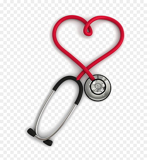 Red Stethoscope Forming Heart Shape Medical Care Symbol HD phone wallpaper