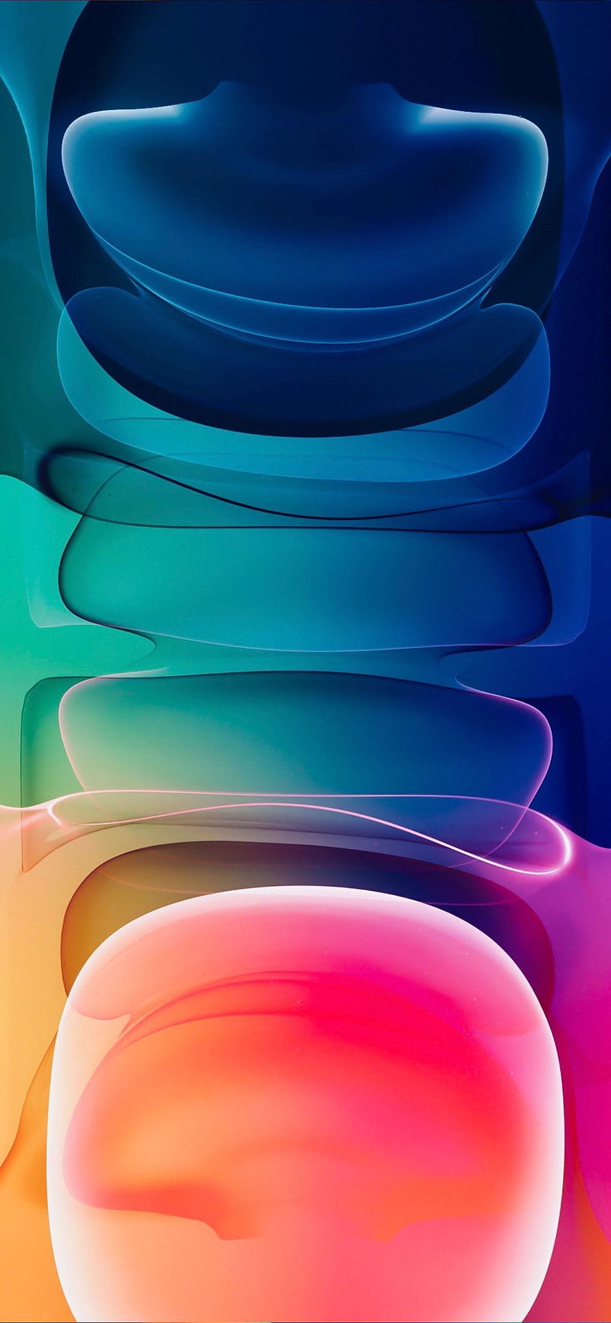 Vibrant Abstract Gradient Wallpaper with Flowing Liquid Shapes in Blue, Teal, and Pink HD phone wallpaper