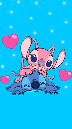 Stitch and Angel Lilo and Stitch Cute Cartoon Wallpaper HD phone wallpaper
