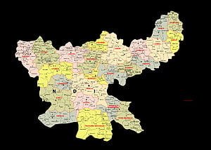 Detailed Political Map of Jharkhand State India Showing Districts and Cities HD wallpaper