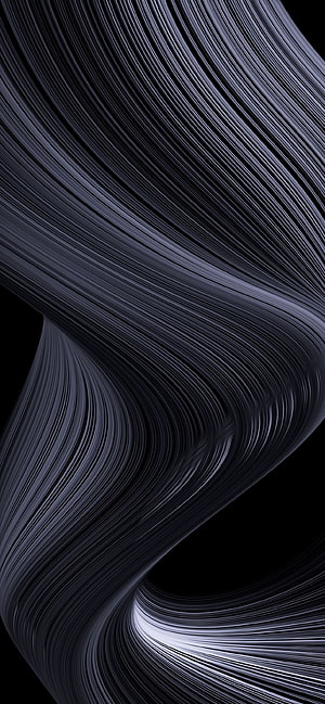 Abstract Dark Blue Wavy Lines Flowing Pattern Wallpaper HD phone wallpaper