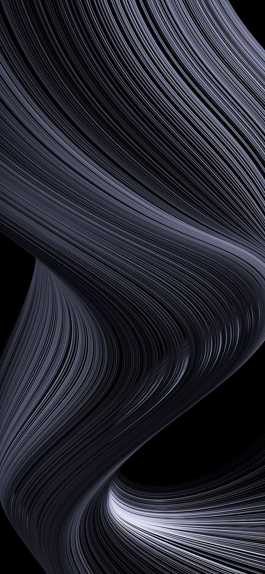 Abstract Dark Blue Wavy Lines Flowing Pattern Wallpaper HD phone wallpaper