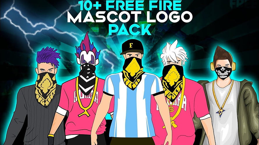 Five Stylized Free Fire Mascot Characters Wearing Bandanas and Gold Chains HD wallpaper