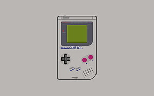Classic Nintendo Game Boy Handheld Console with Green Screen and D-Pad HD wallpaper