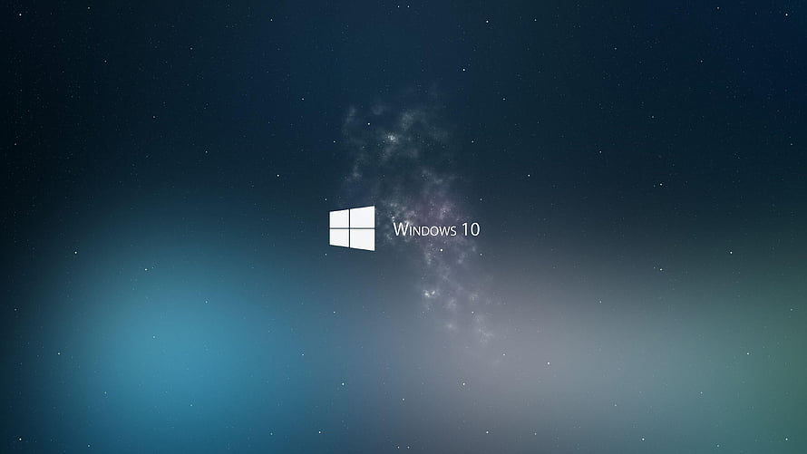 Windows 10 Default Wallpaper Featuring the Milky Way Galaxy and Starry Night Sky HD wallpaper