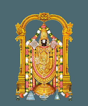 Lord Ayyappa Hindu Deity Illustration with Golden Crown and Flower Garlands HD phone wallpaper