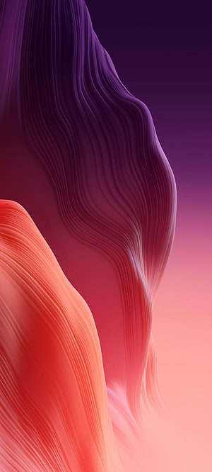 Abstract Flowing Waves in Purple and Coral Gradient HD phone wallpaper