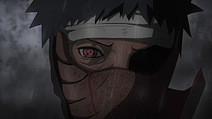 Itachi Uchiha Sharingan Close-Up Anime Portrait HD wallpaper