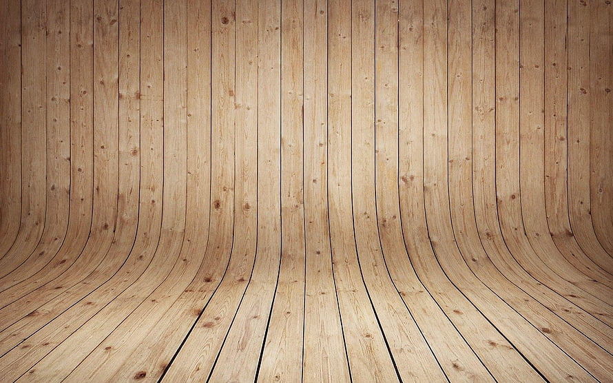Curved Wooden Plank Room Interior Background HD wallpaper