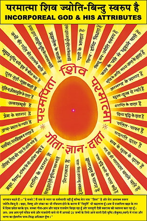 Brahma Kumaris Spiritual Infographic on Shiva and the Incorporeal God HD phone wallpaper