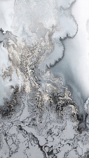 Silver and Grey Abstract Marble Texture with Fluid Ink Swirls HD phone wallpaper