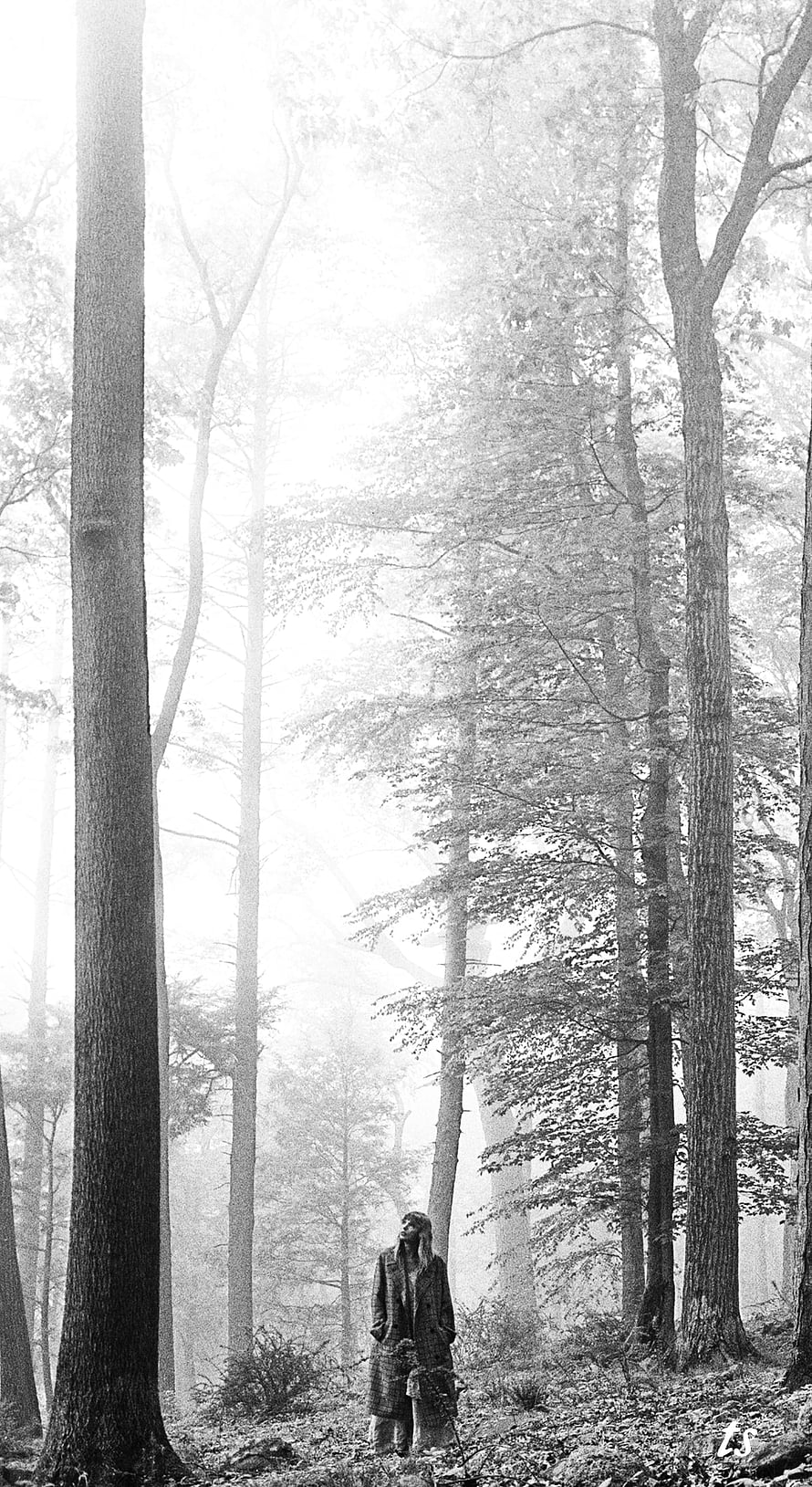 Ethereal Black and White Portrait of a Woman Standing in a Misty Forest, folklore mobile, , & watch /backgroun HD phone wallpaper
