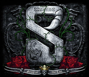 Scorpions Sting in the Tail Album Artwork with Roses and Skull HD wallpaper
