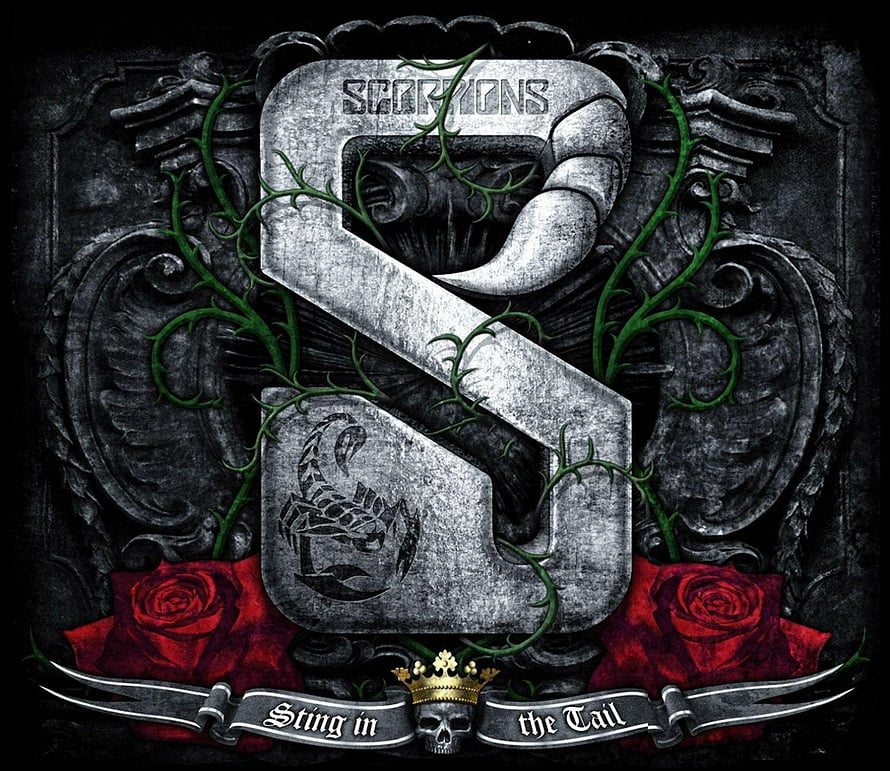 Scorpions Sting in the Tail Album Artwork with Roses and Skull HD wallpaper