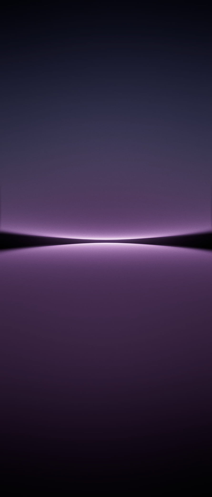 Abstract Purple Gradient Horizon With Glowing Light Line HD phone wallpaper