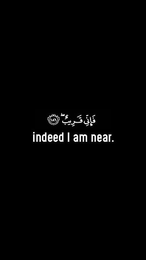 Minimalist Islamic Quote Wallpaper with Arabic Calligraphy and English Translation on Black Background HD phone wallpaper