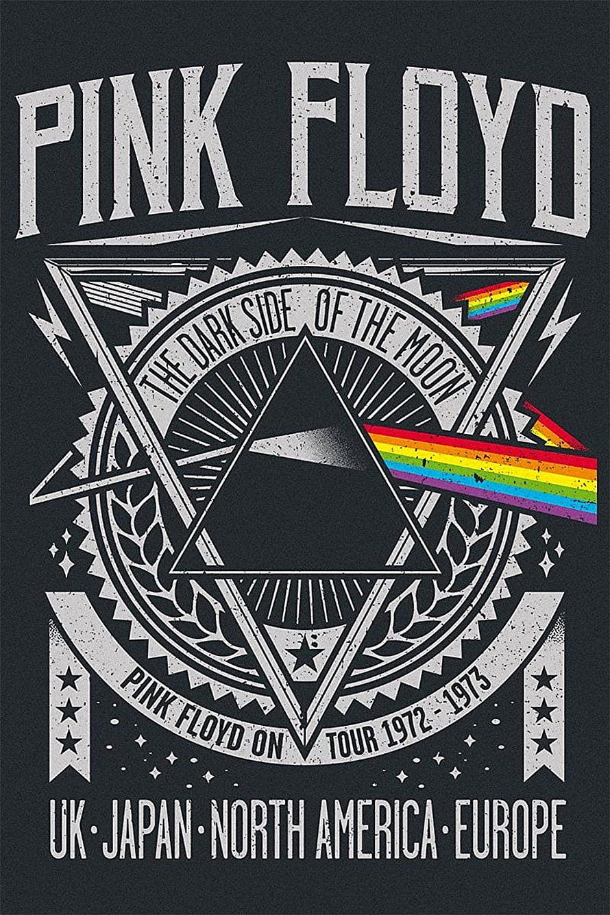 Pink Floyd Dark Side of the Moon Tour 1972 1973 Vintage Concert Poster Art HD phone wallpaper