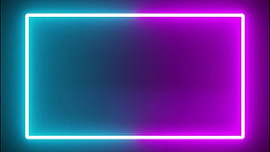 Vibrant Neon Rectangle Frame with Cyan and Magenta Gradient Glow on Dark Background HD wallpaper