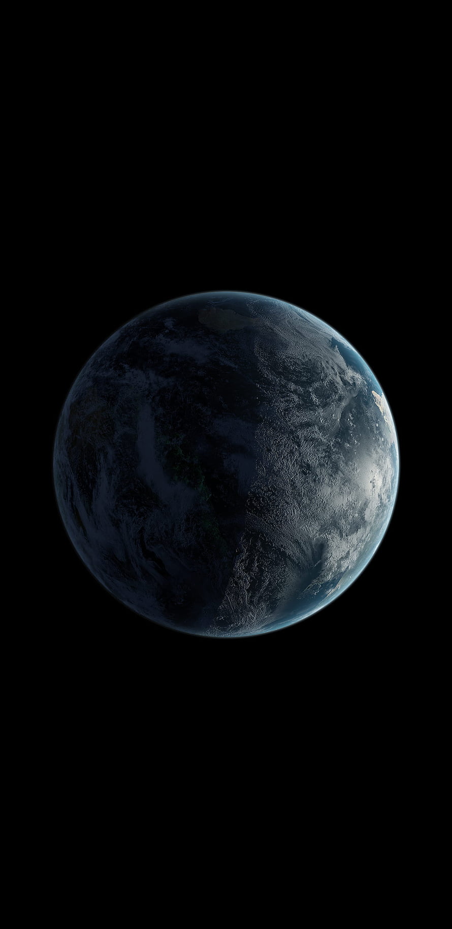 Planet Earth Viewed From Space With Dramatic Lighting And Deep Blue Oceans HD phone wallpaper