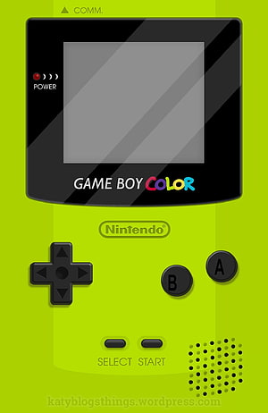 Lime Green Game Boy Color Nintendo Handheld Console Vector Illustration HD phone wallpaper