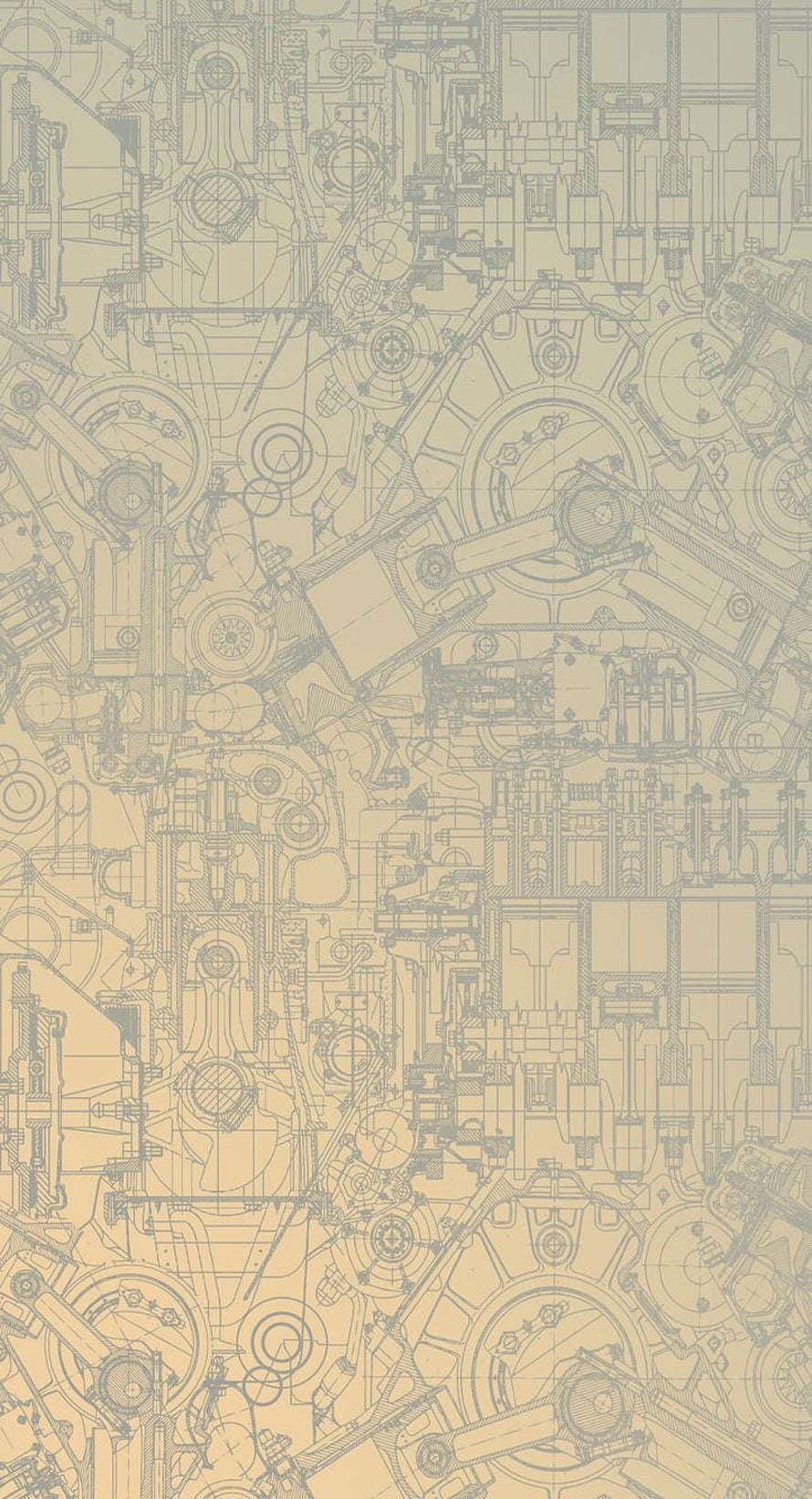 Intricate Mechanical Blueprint Pattern with Gears and Technical Schematics HD phone wallpaper