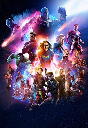 Avengers Endgame Official Poster Featuring Thanos and the Avengers HD phone wallpaper